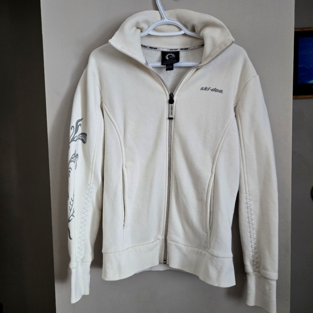 Ski-Doo Sweater Women's Zip Up Snow Snowmobile Top Medium Cowl Neck